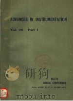ADVANCES IN INSTRUMENTATION VOL.28 PART 1 1973 PDF电子版封面