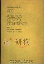 PROCEEDINGS OF AEC POLLUTION CONTROL CONFERENCE PDF电子版封面