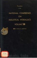 NATIONAL CONFERENCE ON FLUID POWER VOLUME 18 1964 PDF电子版封面