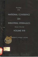 NATIONAL CONFERENCE ON FLUID POWER VOLUME 17 1963 PDF电子版封面