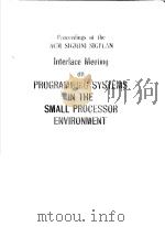 PROCEEDINGS OF THE ACM SIGMINI/SIGPLAN INTERFACE MEETING ON PROGRAMMING SYSTEMS IN THE SMALL PROCESS PDF电子版封面