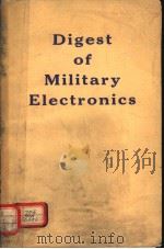 DIGEST OF MILITARY ELECTRONICS PDF电子版封面