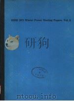 IEEE 1971 WINTER POWER MEETING PAPERS VOL.2 PDF电子版封面
