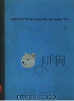 IEEE 1971 WINTER POWER MEETING PAPERS VOL.3 PDF电子版封面