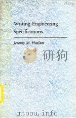 WRITING ENGINEERING SPECIFICATIONS 1988 PDF电子版封面 0419137505
