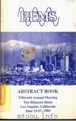ABSTRACT BOOK  FIFTEENTH ANNUAL MEETING     PDF电子版封面     