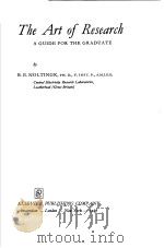 THE ART OF RESEARCH  A GUIDE FOR THE GRADUATE（1965 PDF版）