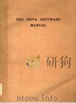 DGC NOVA SOFTWARE MANUAL 1970 PDF电子版封面