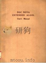 DGC NOVA EXTENDED ALGOL USER'S MANUAL 1971 PDF电子版封面