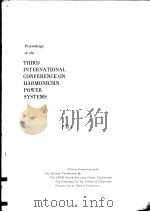 PROCEEDINGS OF THE THIRD INTERNATIONAL CONFERENCE ON HARMONICSIN POWER SYSTEMS 2 PDF电子版封面