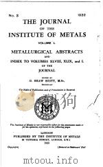 THE JOURNAL OF THE INSTITUTE OF METALS VOLUME L（ PDF版）
