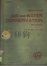 ABSTRACTS OF AIR AND WATER CONSERVATION VOLUME 20 PDF电子版封面