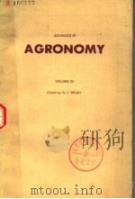 AGRONOMY VOLUME 30 PDF电子版封面 N.C.BRADY
