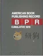 AMERICAN BOOK PUBLISHING RECORD CUMULATIVE 1978     PDF电子版封面     
