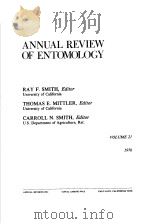 ANNUAL REVIEW OF ENTOMOLOGY  VOLUME 21（1976 PDF版）