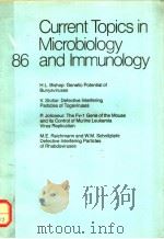 CURRENT TOPICS IN MICRBIOLOGY 86 AND IMMUNOLOGY PDF电子版封面 W.ARBER