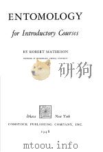 ENTOMOLOGY FOR INTRODUCTORY COURSES PDF电子版封面