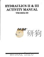 HYDRAULICS 2 & 3 ACTIVITY MANUAL TM16654-00 1994 PDF电子版封面