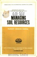 MANAGING SOIL RESOURCES PDF电子版封面