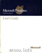 MICROSOFT WINDOWS USER'S GUIDE FOR THE WINDOWS GRAPHICAL ENVIRONMENT VERSION 3.0 1990 PDF电子版封面