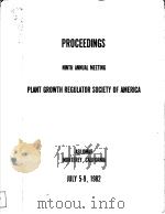 PLANT GROWTH REGULATOR SOCIET OF AMERICA PDF电子版封面