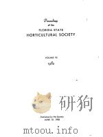 PROCEEDINGS OF THE NINETY-FIFTH ANNUAL MEETING OF THE FLORIDA STATE HORTICULTURAL SOCIETY  VOLUME 95（1982 PDF版）