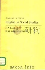 ENGLISH IN FOCUS ENGLISH IN SOCIAL STUDIES（1978年 PDF版）