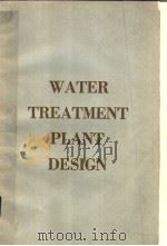 WATER TREATMENT PLANT DESIGN PDF电子版封面