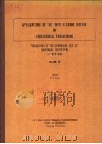 APPLICATIONS OF THE FINITE ELEMENT METHOD IN GEOTECHNICAL ENGINEERING VOLUME 2 PDF电子版封面 C.S.DESAI