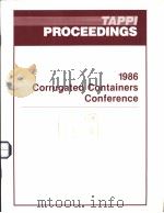 TAPPI PROCEEDINGS 1986 CORRUGATED CONTAINERS CONFERENCE PDF电子版封面