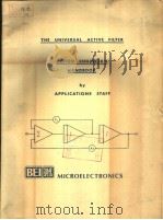 THE UNIVERSAL ACTIVE FILTER DESIGN ENGINEER'S HANDBOOK PDF电子版封面 APPLICATIONS STAFF