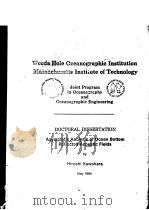 WOODS HOLE OCEANOGRAPHIC INSTITUTION MASSACHUSETTS INSTITUTE OF TECHNOLOGY PDF电子版封面