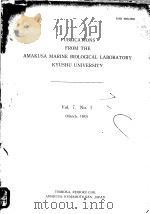 PUBLICATIONS FROM THE AMAKUSA MARINE BIOLOGICAL LABORATORY KYUSHU UNIVERSITY PDF电子版封面
