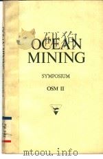 OCEAN MINING SYMPOSIUM OSMII PDF电子版封面
