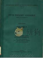 FIFTH PLENARY ASSEMBLY VOLUME V PDF电子版封面