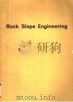 ROCK SLOPE ENGINGEERING PDF电子版封面