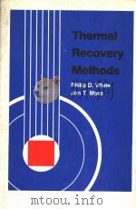 THERMAL RECOVERY METHODS PDF电子版封面