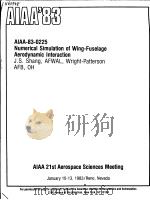 NUMERICAL SIMULATION OF WING-FUSELAGE AERODYNAMIC INTERACTION PDF电子版封面 J.S.SHANG