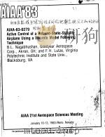 ACTIVE CONTROL OF RELAXED-STATIC-STABILITY AIRPLANE USING A DISCRETE MODEL FOLLOWING TECHNIQUE PDF电子版封面 B.L.NAGABHUSHAN F.H.LUTZE