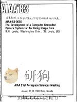 THE DEVELOPMENT OF A COMPUTER CONTROLLED CAMERA SYSTEM FOR ARCHIVING IMAGE DATA（1983 PDF版）