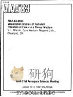 VISUALIZATION STUDIES OF TURBULENT TRANSITION OF FLOWS IN A POROUS MEDIUM（1983 PDF版）