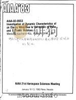 INVESTIGATION OF DYNAMIC CHARACTERISTICS OF AN ELASTIC WING DUE TO CORRECTION OF MASS AND STIFFNESS 1983 PDF电子版封面