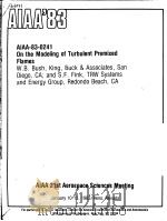 ON THE MODELING OF TURBULENT PREMIXED FLAMES 1983 PDF电子版封面