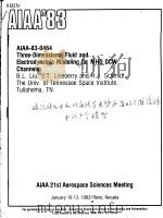 THREE-DIMENSIONAL FLUID AND ELECTRODYNAMIC MODELING FOR MHD DCW CHANNELS 1983 PDF电子版封面