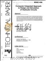 COMPUTER INTEGRATED APPROACH TO DESIGN AND SIMULATION OF HYDRAULIC CIRCUITS（ PDF版）