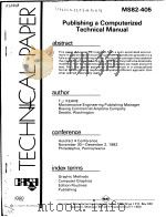 PUBLISHING A COMPUTERIZED TECHNICAL MANUAL PDF电子版封面