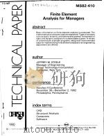 FINITE ELEMENT ANALYSIS FOR MANAGERS PDF电子版封面