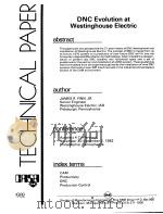 DNC EVOLUTION AT WESTINGHOUSE ELECTRIC PDF电子版封面