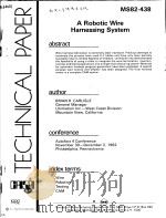 A ROBOTIC WIRE HARNESSING SYSTEM PDF电子版封面