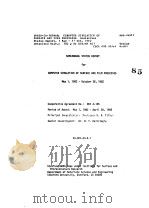 SEMIANNUAL STATUS REPORT FOR COMPUTER SIMULATION OF SURFACE AND FILM PROCESSES 1982 PDF电子版封面